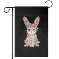 Cute Floral Easter Bunny Graphic Garden Flag Adorable Spring Rabbit with Flowers Pastel Aesthetic Gift