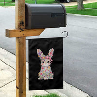 Cute Floral Easter Bunny Graphic Garden Flag Adorable Spring Rabbit with Flowers Pastel Aesthetic Gift