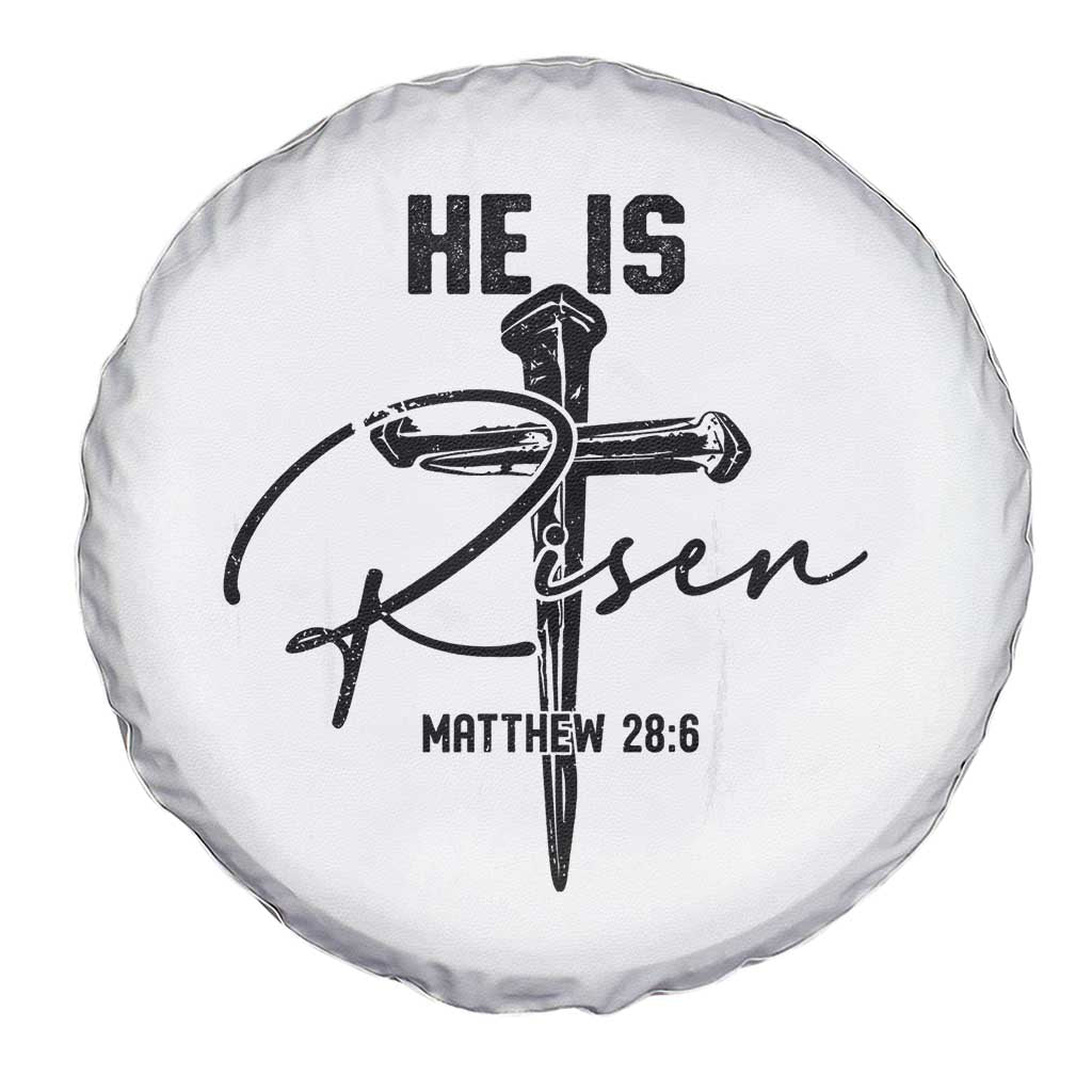 He Is Risen Matthew 28:6 Christian Easter Spare Tire Cover Nail Cross Faith Religious Inspirational Gift