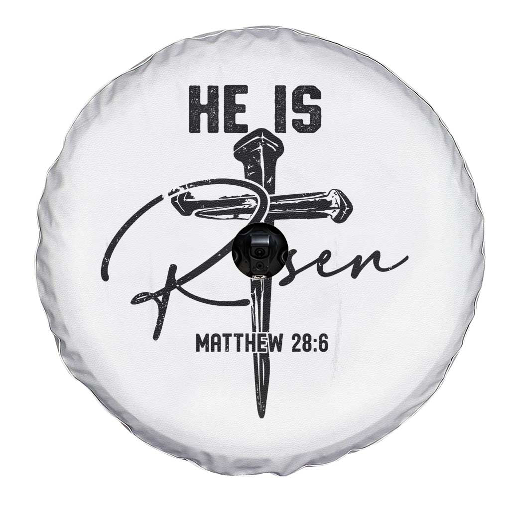 He Is Risen Matthew 28:6 Christian Easter Spare Tire Cover Nail Cross Faith Religious Inspirational Gift