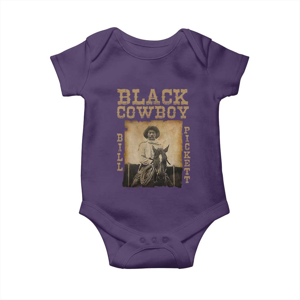 Bill Pickett Baby Onesie Black Cowboy Western Legend Vintage
