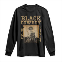 Bill Pickett Long Sleeve Shirt Black Cowboy Western Legend Vintage