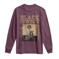 Bill Pickett Long Sleeve Shirt Black Cowboy Western Legend Vintage