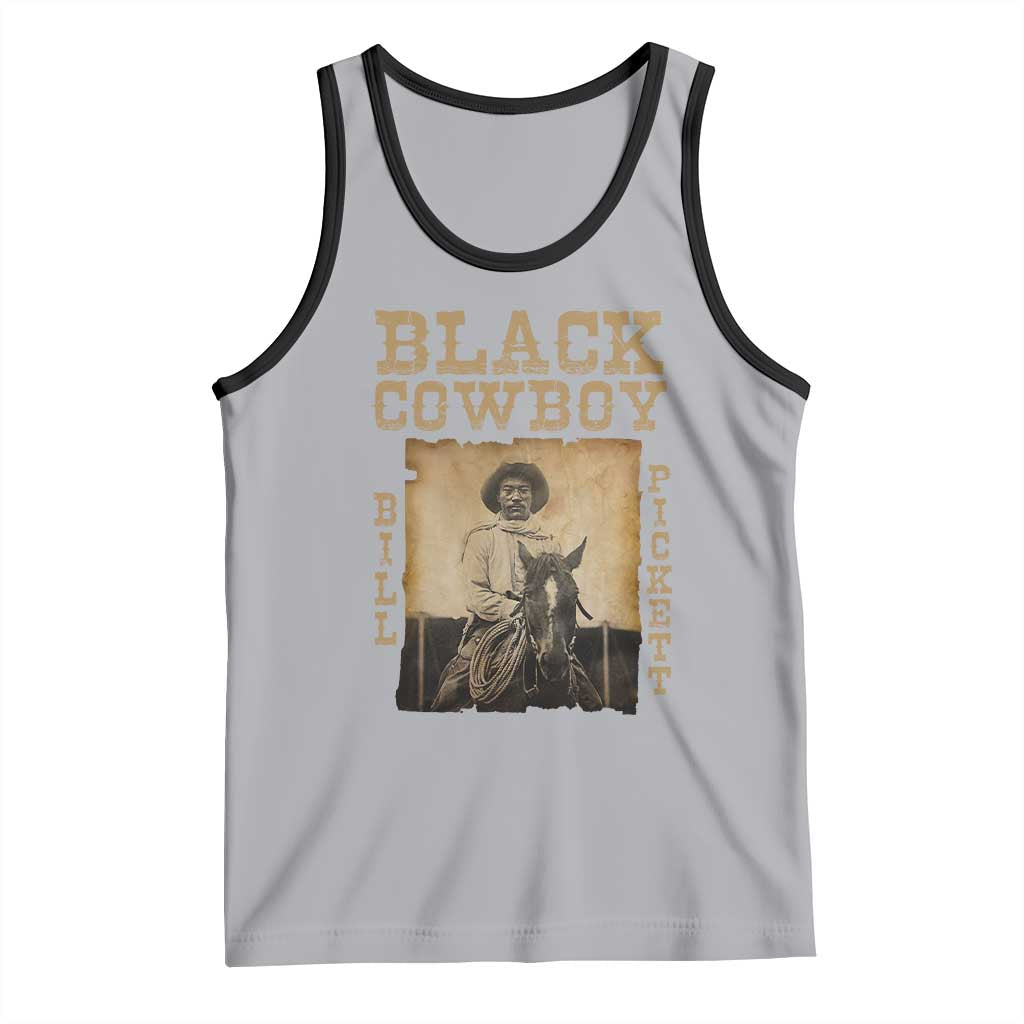 Bill Pickett Tank Top Black Cowboy Western Legend Vintage
