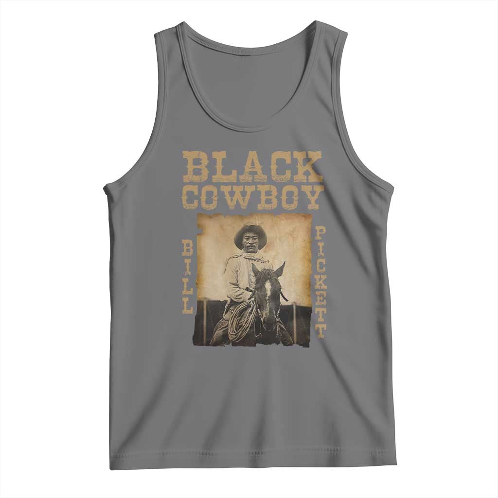 Bill Pickett Tank Top Black Cowboy Western Legend Vintage
