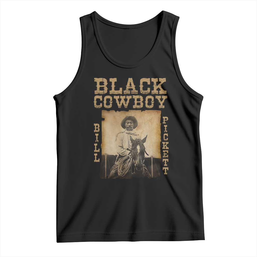 Bill Pickett Tank Top Black Cowboy Western Legend Vintage