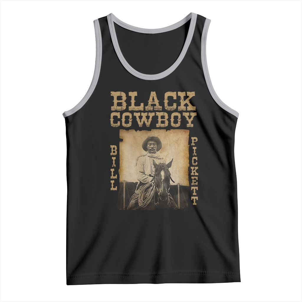 Bill Pickett Tank Top Black Cowboy Western Legend Vintage