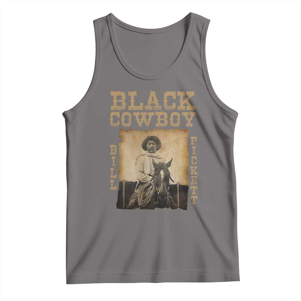 Bill Pickett Tank Top Black Cowboy Western Legend Vintage