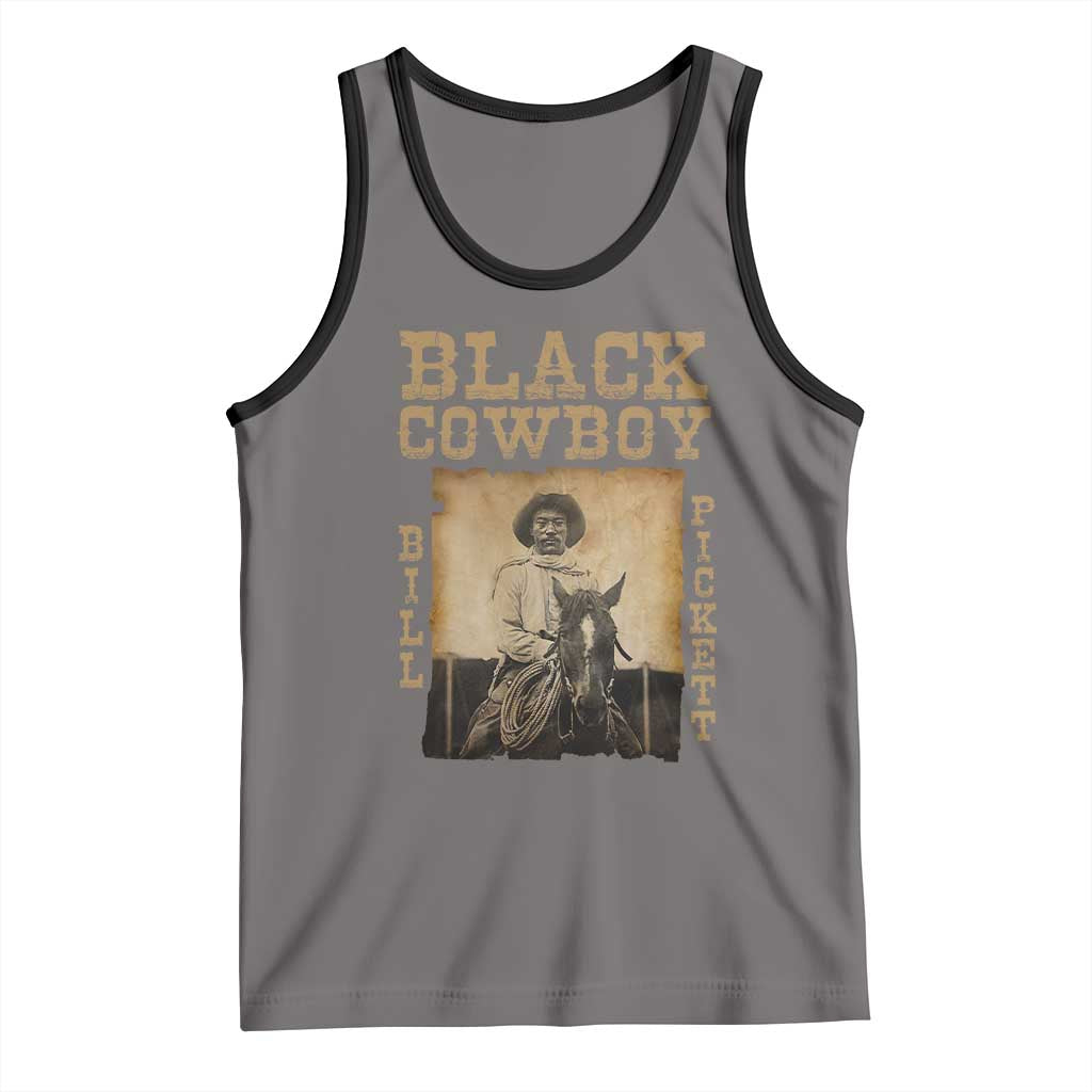Bill Pickett Tank Top Black Cowboy Western Legend Vintage