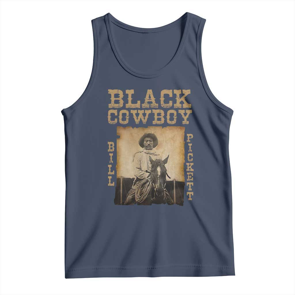 Bill Pickett Tank Top Black Cowboy Western Legend Vintage