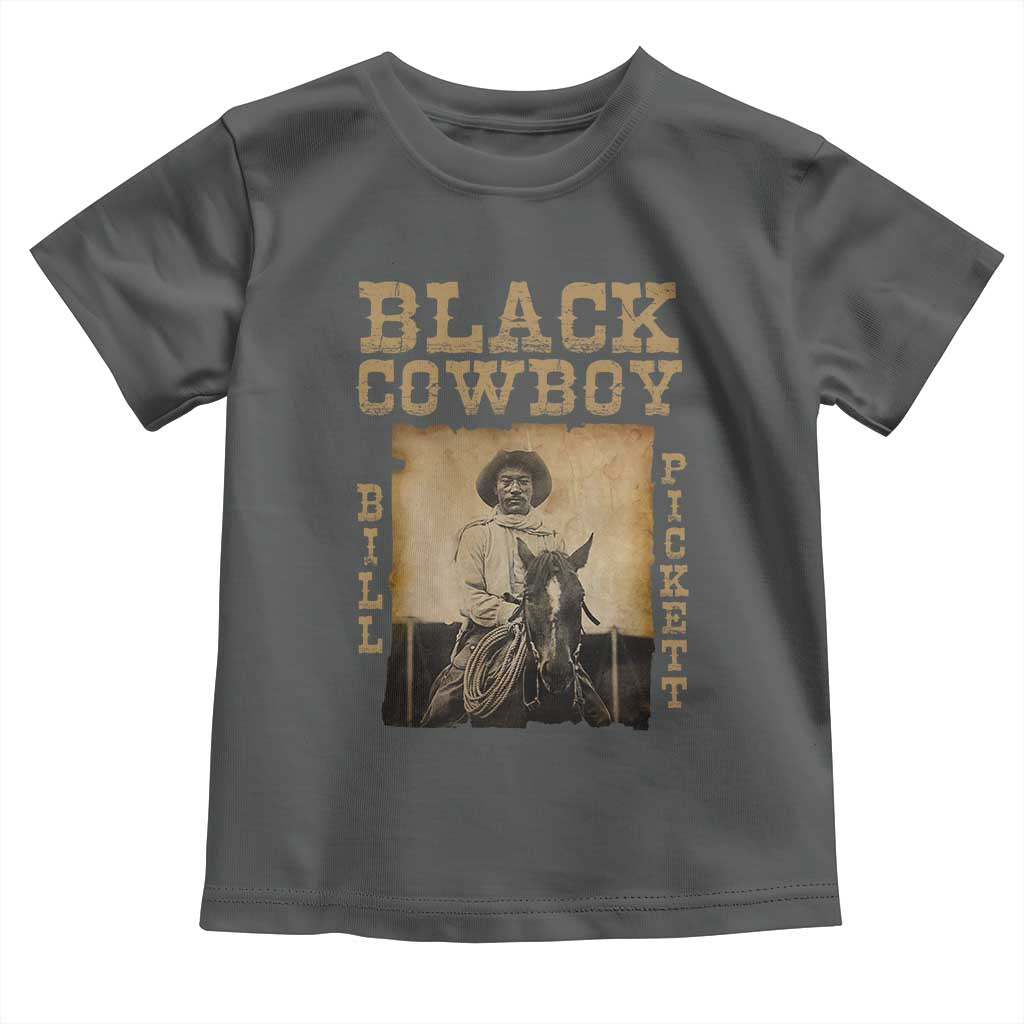Bill Pickett Toddler T Shirt Black Cowboy Western Legend Vintage