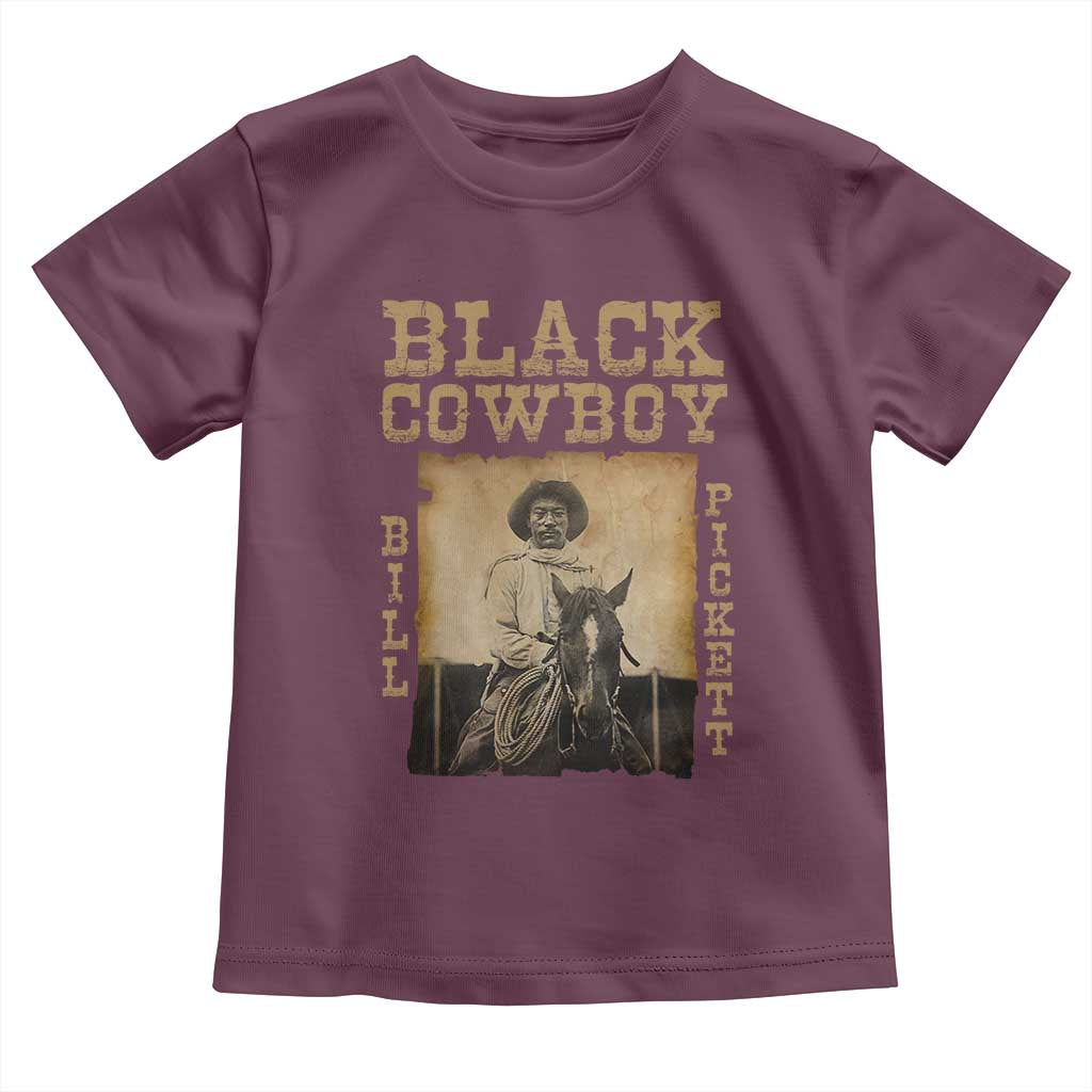 Bill Pickett Toddler T Shirt Black Cowboy Western Legend Vintage