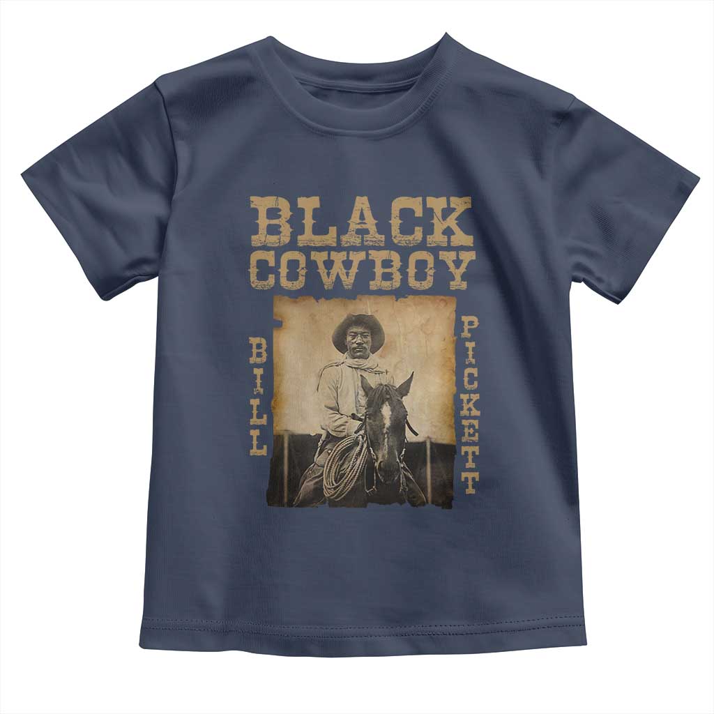 Bill Pickett Toddler T Shirt Black Cowboy Western Legend Vintage