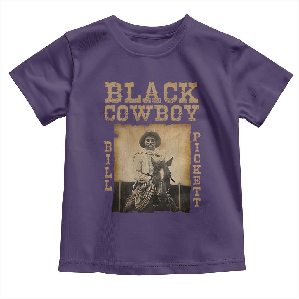 Bill Pickett Toddler T Shirt Black Cowboy Western Legend Vintage