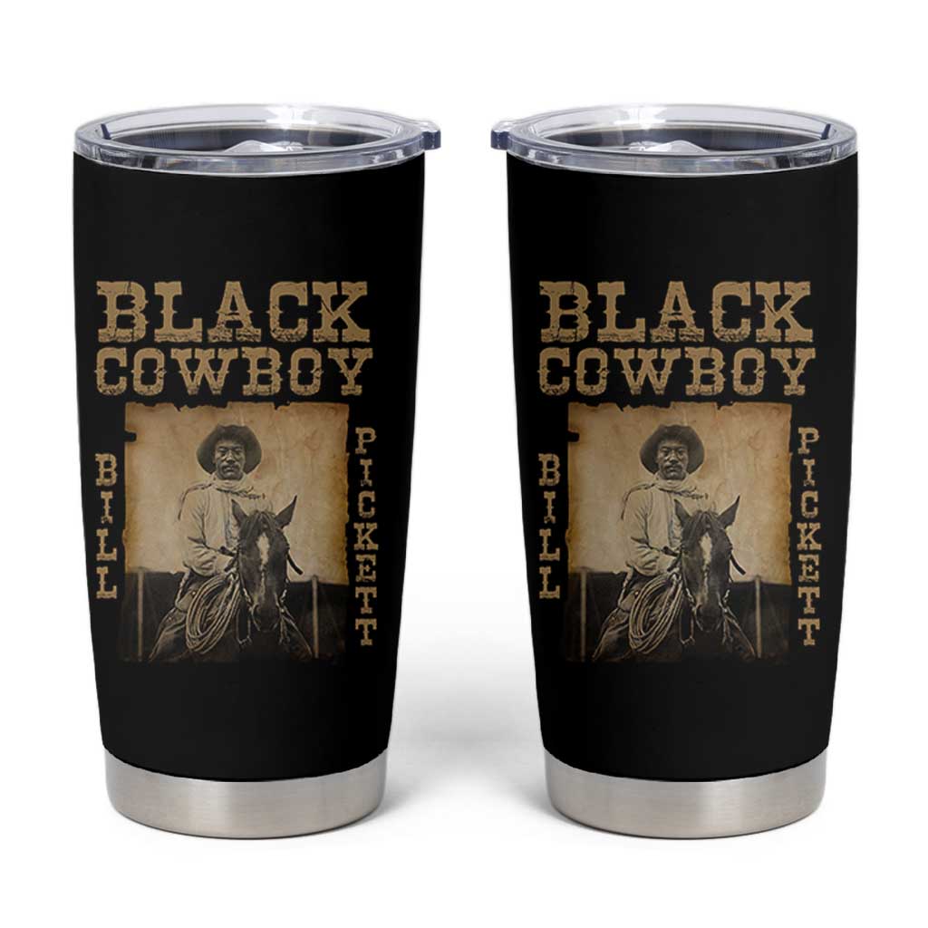Bill Pickett Tumbler Cup Black Cowboy Western Legend Vintage