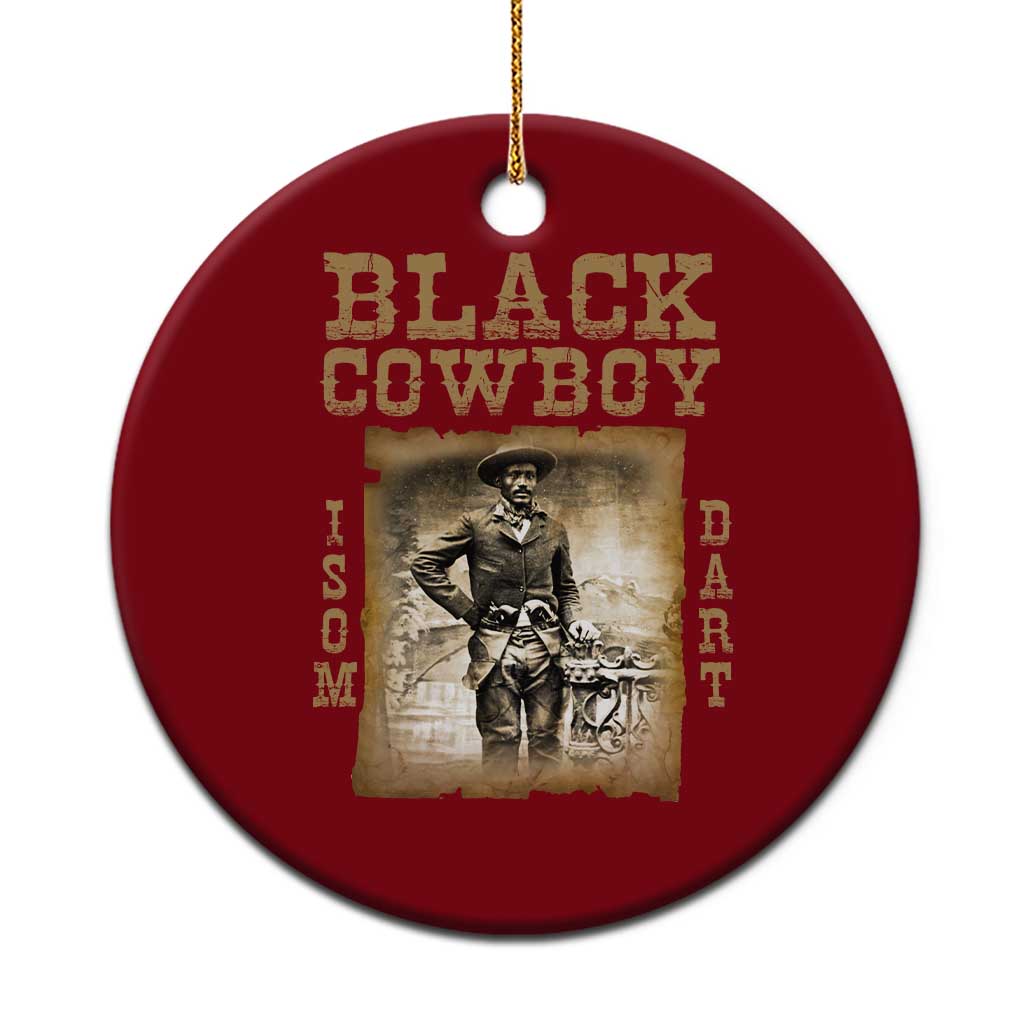 Isom Dart Ceramic Ornament Black Cowboy Western Legend Vintage - Wonder Print Shop