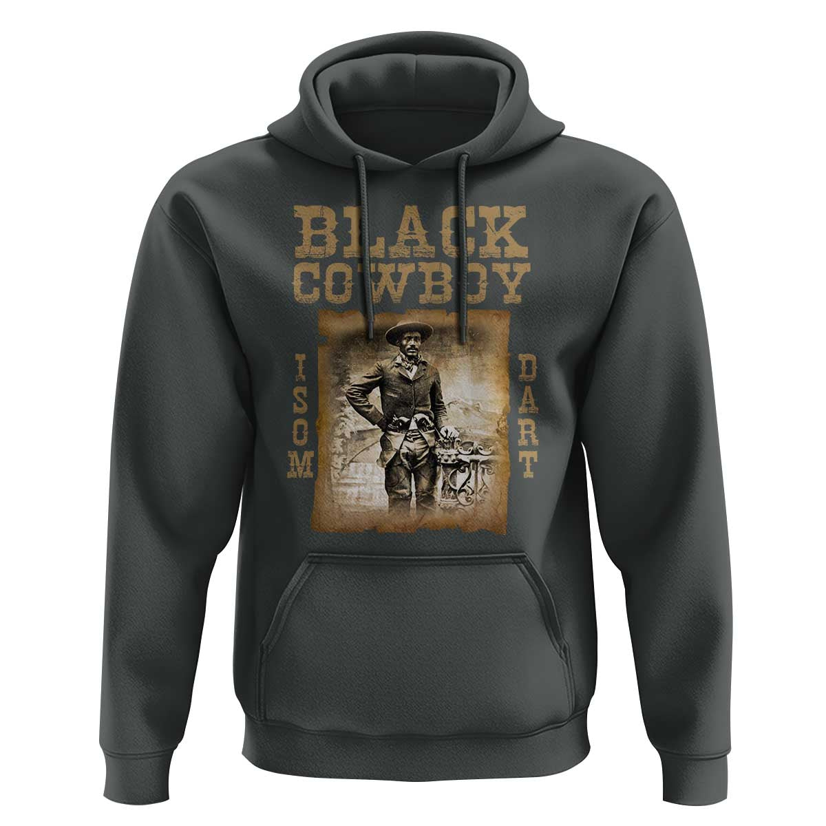Isom Dart Hoodie Black Cowboy Western Legend Vintage