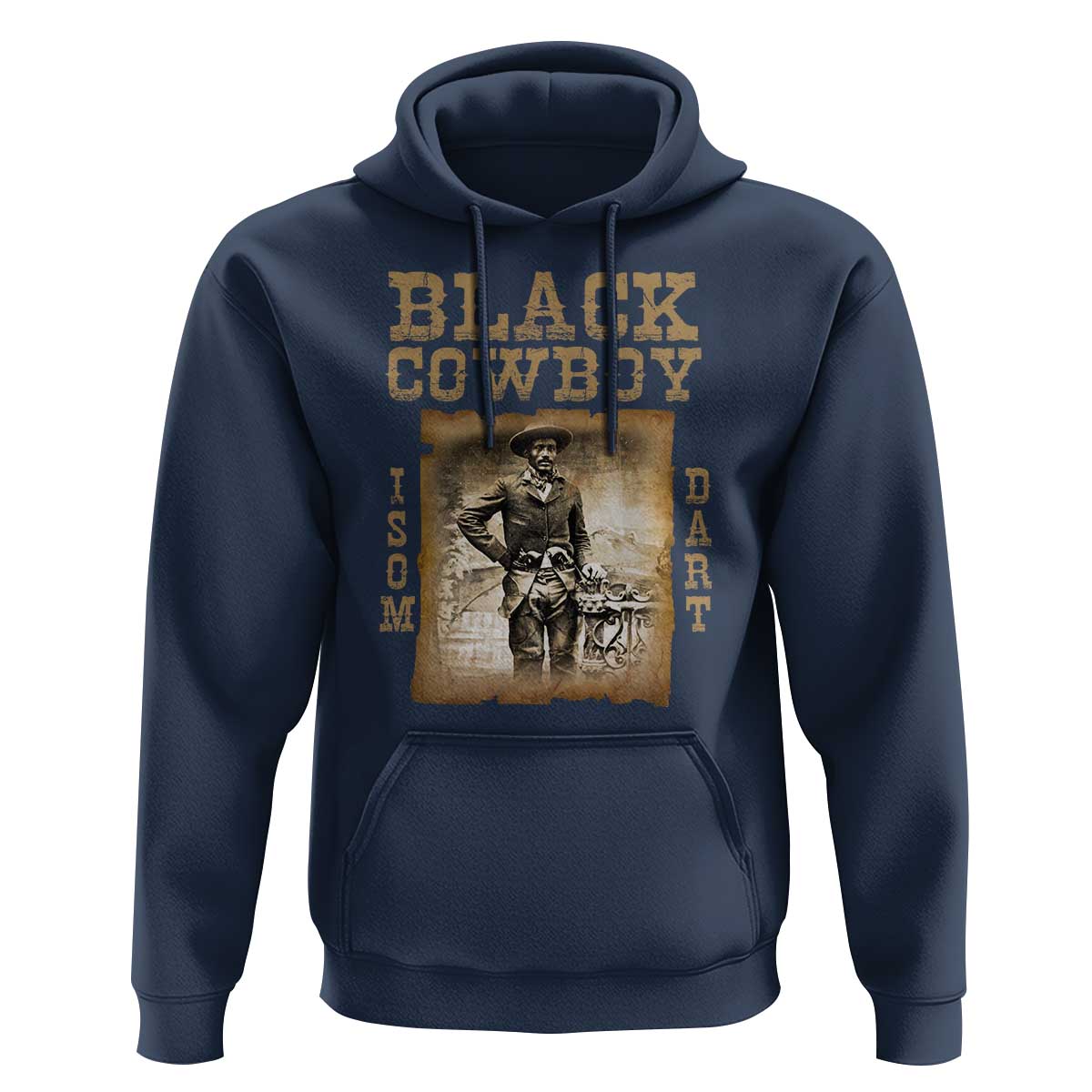 Isom Dart Hoodie Black Cowboy Western Legend Vintage