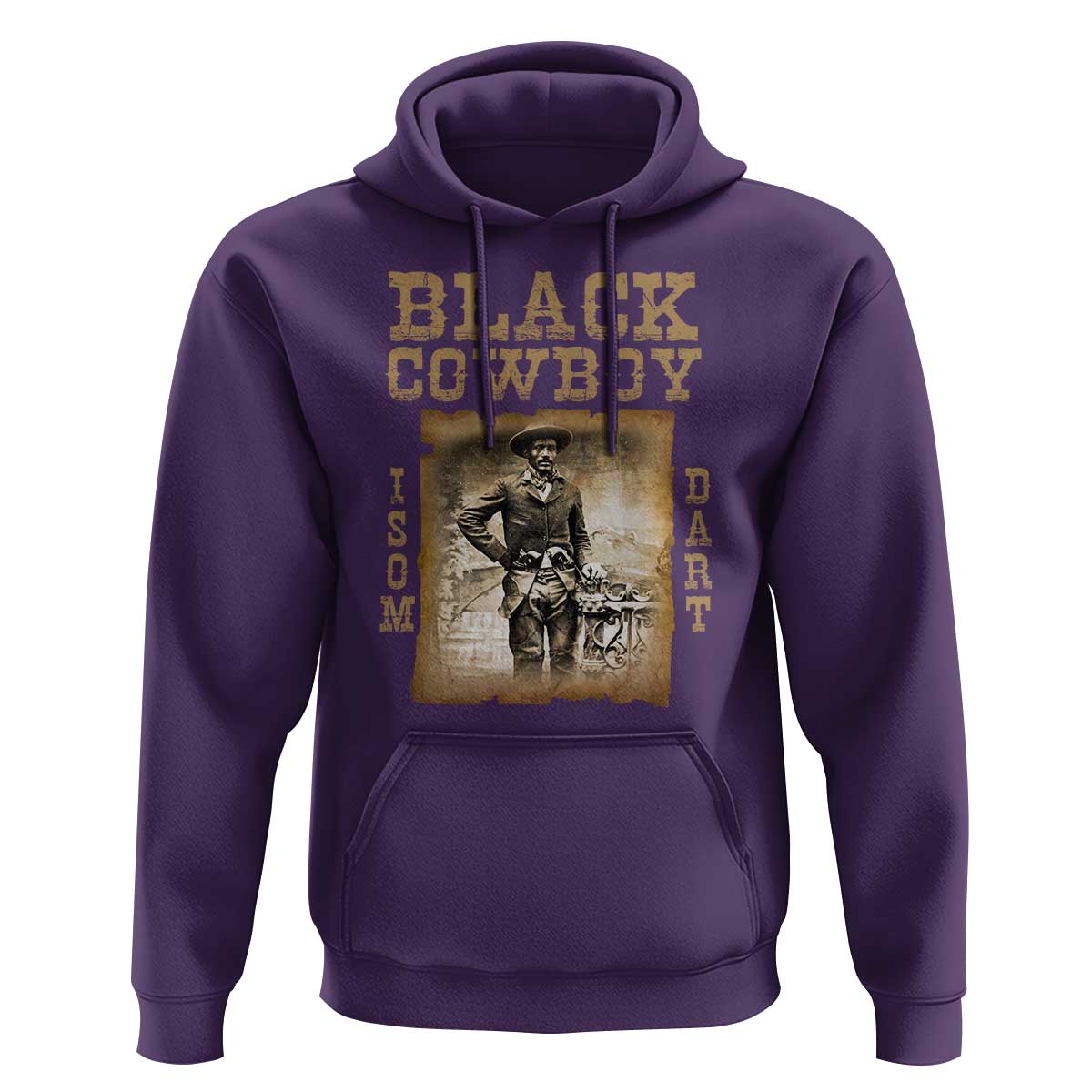 Isom Dart Hoodie Black Cowboy Western Legend Vintage