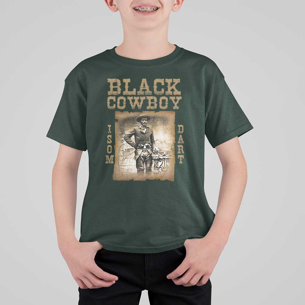 Isom Dart T Shirt For Kid Black Cowboy Western Legend Vintage
