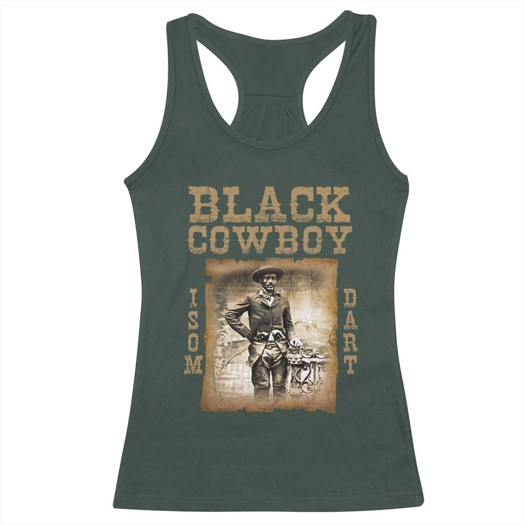Isom Dart Racerback Tank Top Black Cowboy Western Legend Vintage
