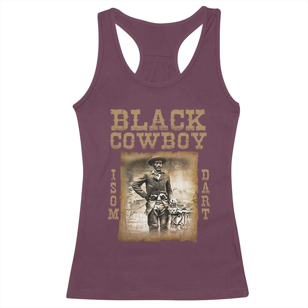Isom Dart Racerback Tank Top Black Cowboy Western Legend Vintage