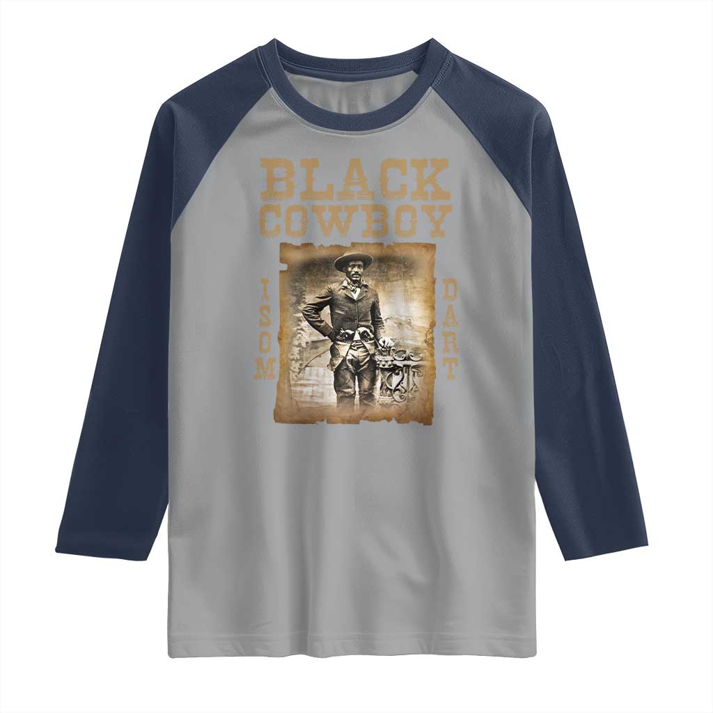 Isom Dart Raglan Shirt Black Cowboy Western Legend Vintage