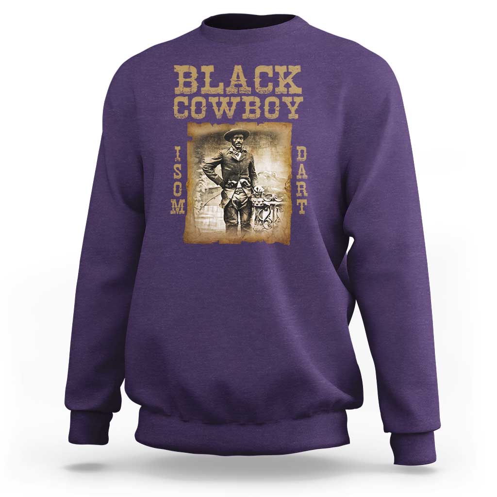 Isom Dart Sweatshirt Black Cowboy Western Legend Vintage