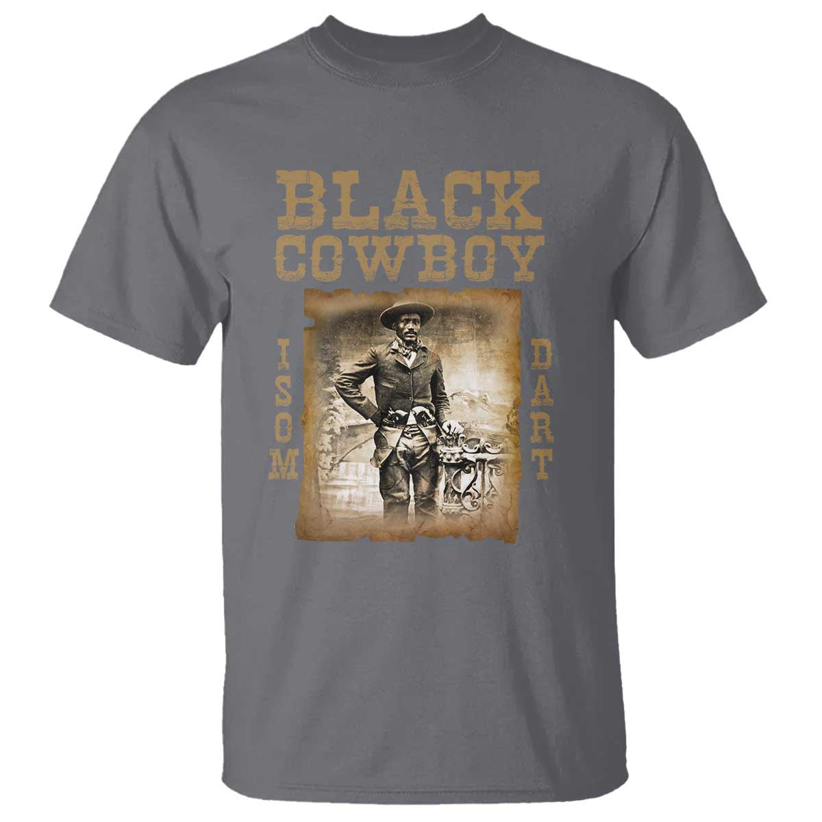 Isom Dart T Shirt Black Cowboy Western Legend Vintage