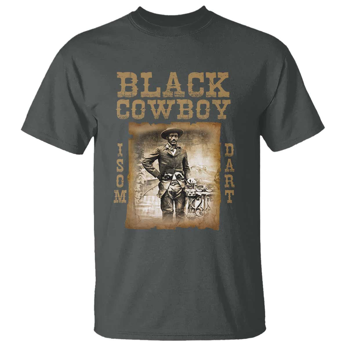 Isom Dart T Shirt Black Cowboy Western Legend Vintage