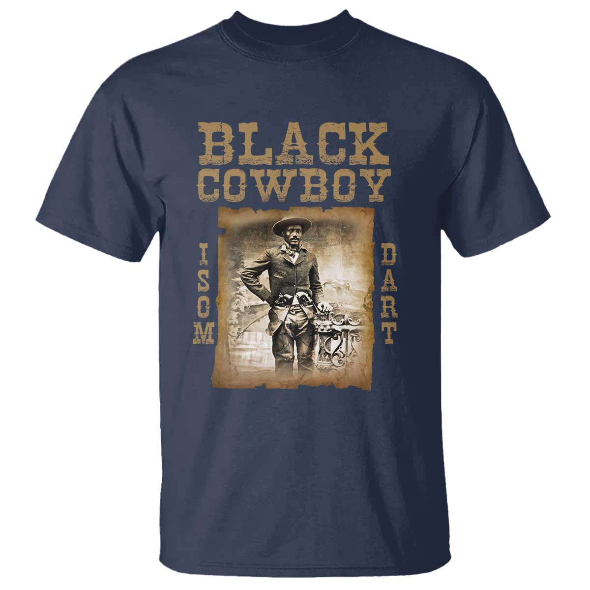 Isom Dart T Shirt Black Cowboy Western Legend Vintage