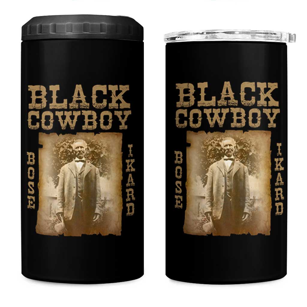 Bose Ikard 4 in 1 Can Cooler Tumbler Black Cowboy Western Legend Vintage