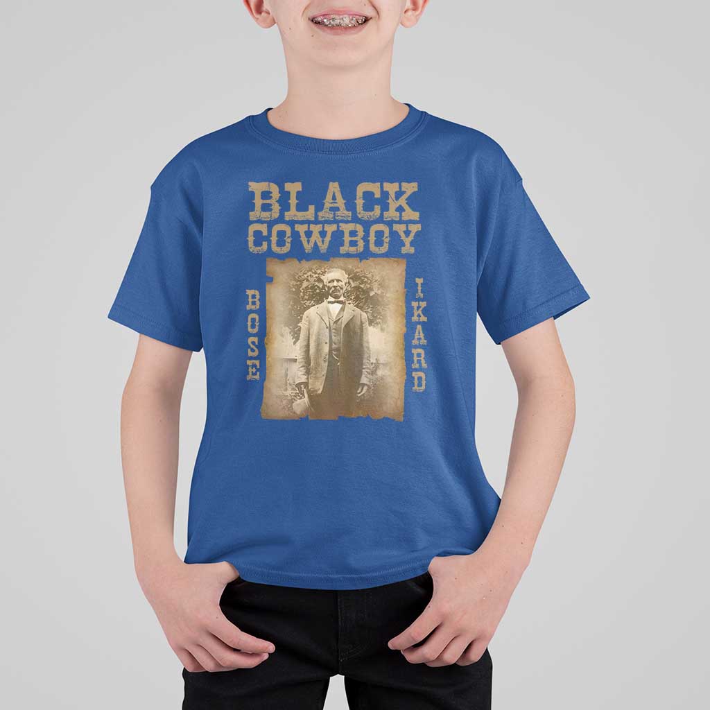 Bose Ikard T Shirt For Kid Black Cowboy Western Legend Vintage