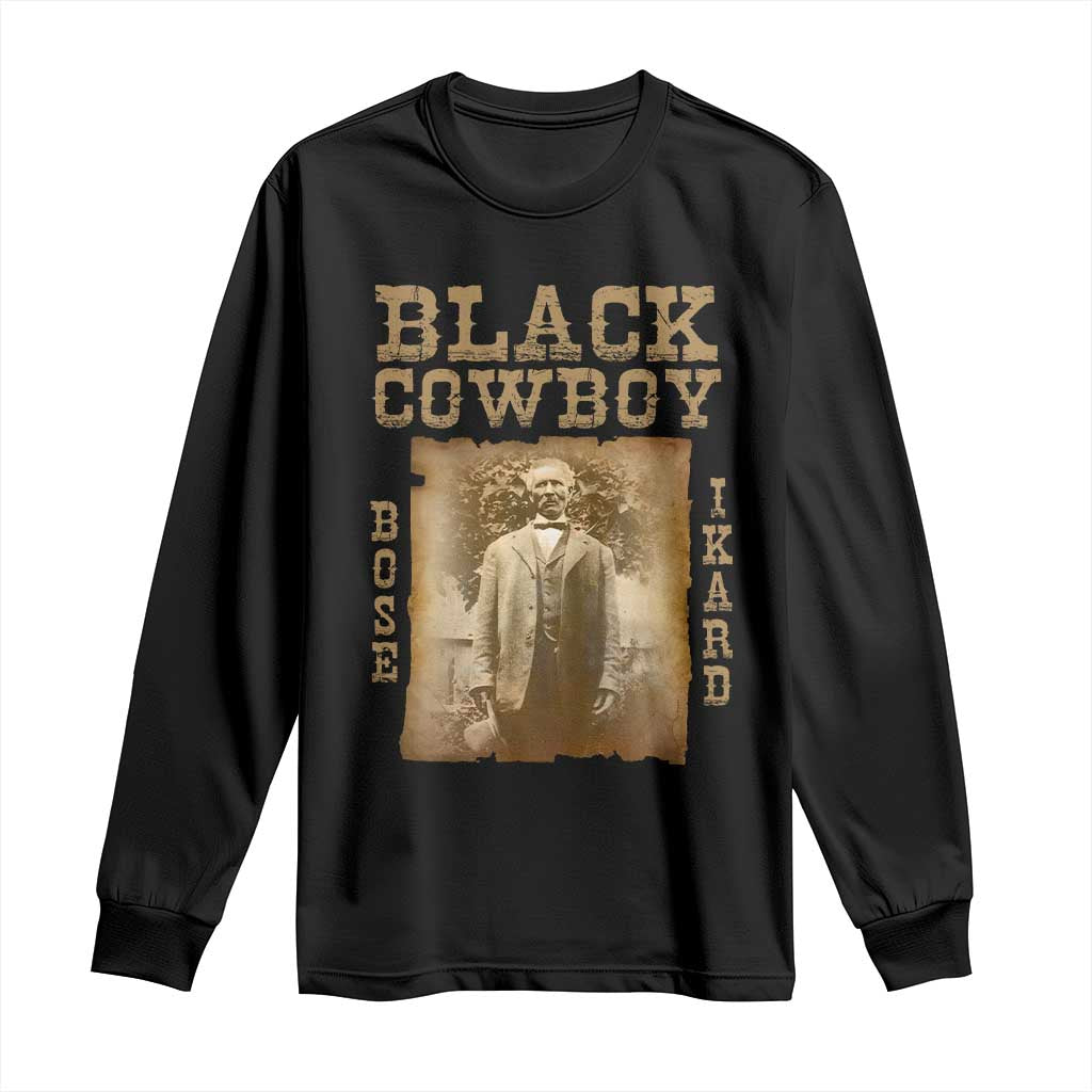 Bose Ikard Long Sleeve Shirt Black Cowboy Western Legend Vintage