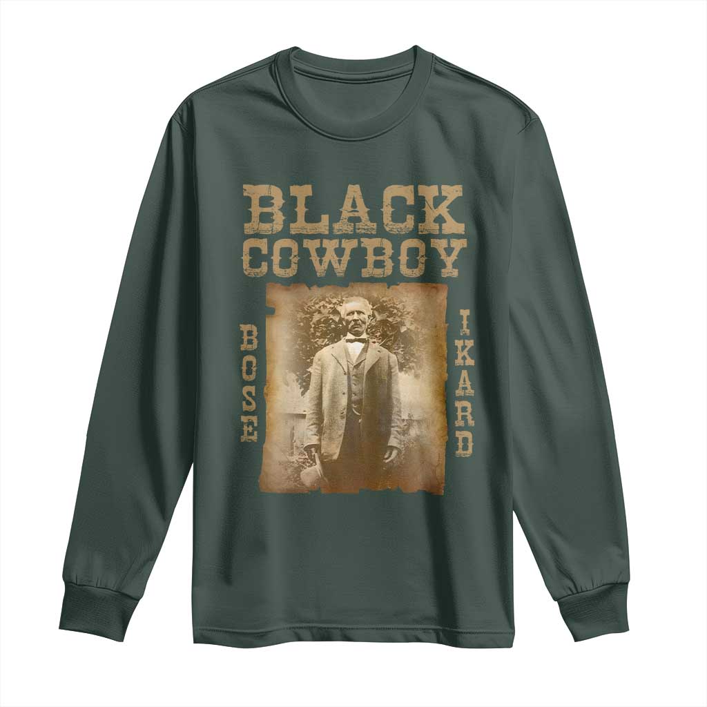 Bose Ikard Long Sleeve Shirt Black Cowboy Western Legend Vintage