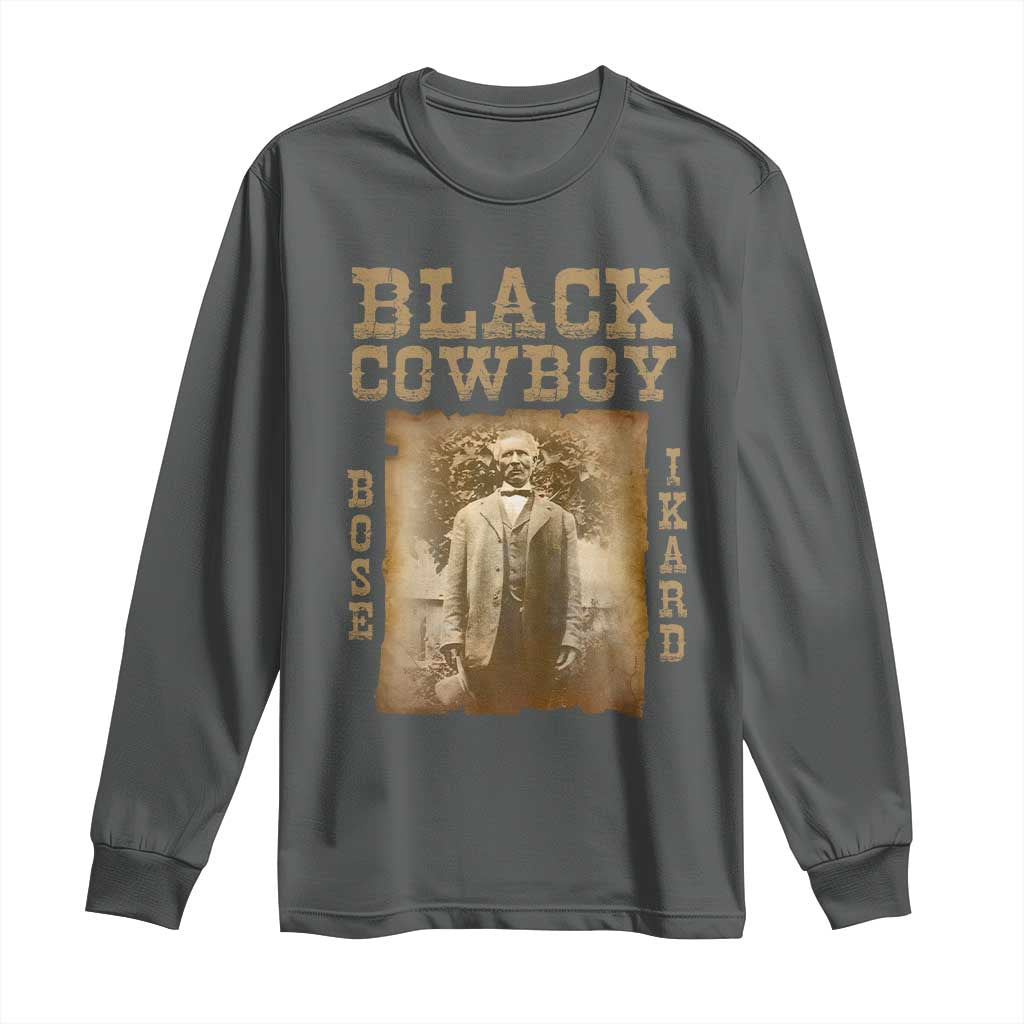 Bose Ikard Long Sleeve Shirt Black Cowboy Western Legend Vintage