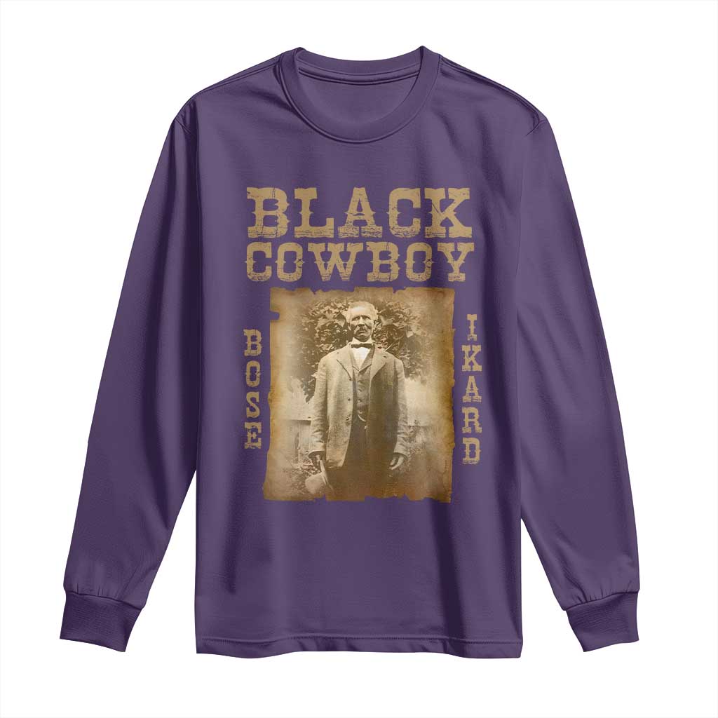 Bose Ikard Long Sleeve Shirt Black Cowboy Western Legend Vintage