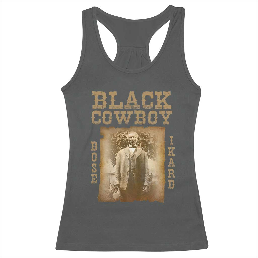 Bose Ikard Racerback Tank Top Black Cowboy Western Legend Vintage