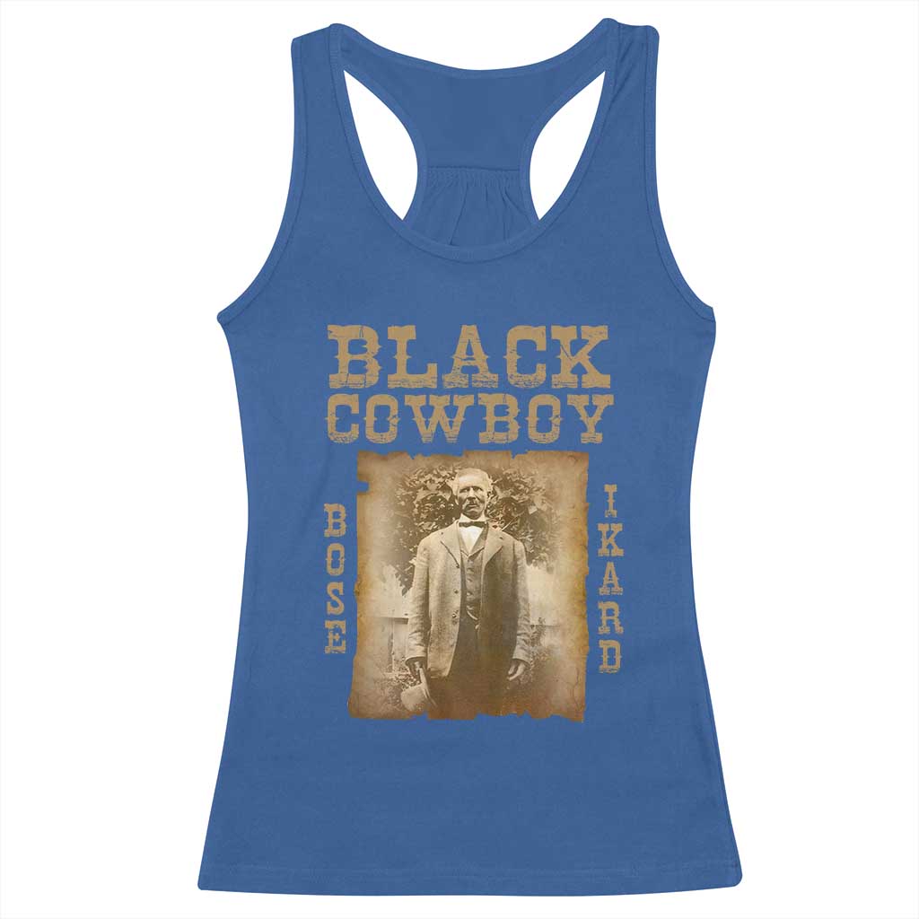 Bose Ikard Racerback Tank Top Black Cowboy Western Legend Vintage