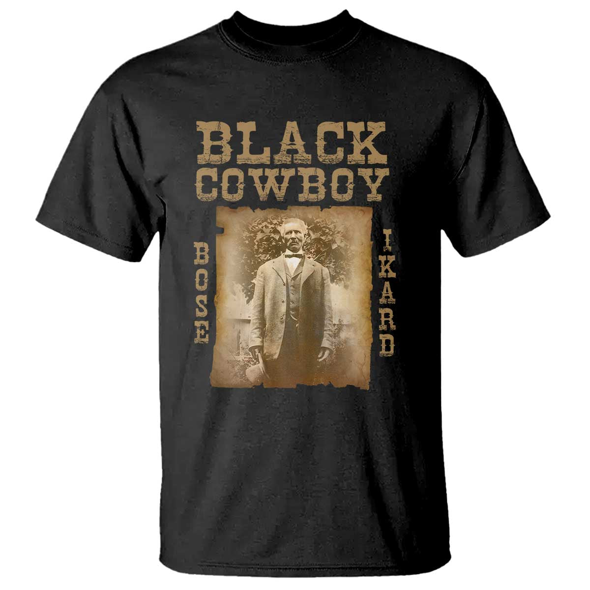 Bose Ikard T Shirt Black Cowboy Western Legend Vintage