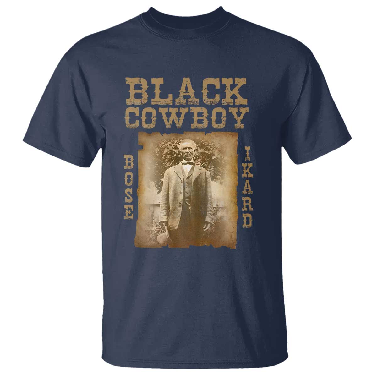 Bose Ikard T Shirt Black Cowboy Western Legend Vintage