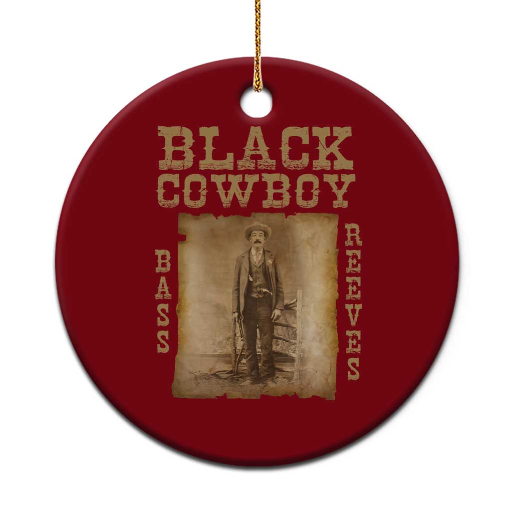 Bass Reeves Ceramic Ornament Black Cowboy Western Legend Vintage - Wonder Print Shop