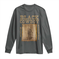 Bass Reeves Long Sleeve Shirt Black Cowboy Western Legend Vintage