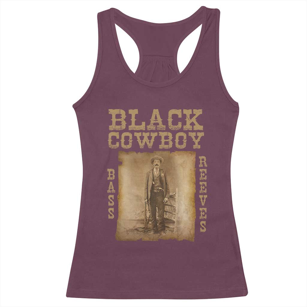 Bass Reeves Racerback Tank Top Black Cowboy Western Legend Vintage