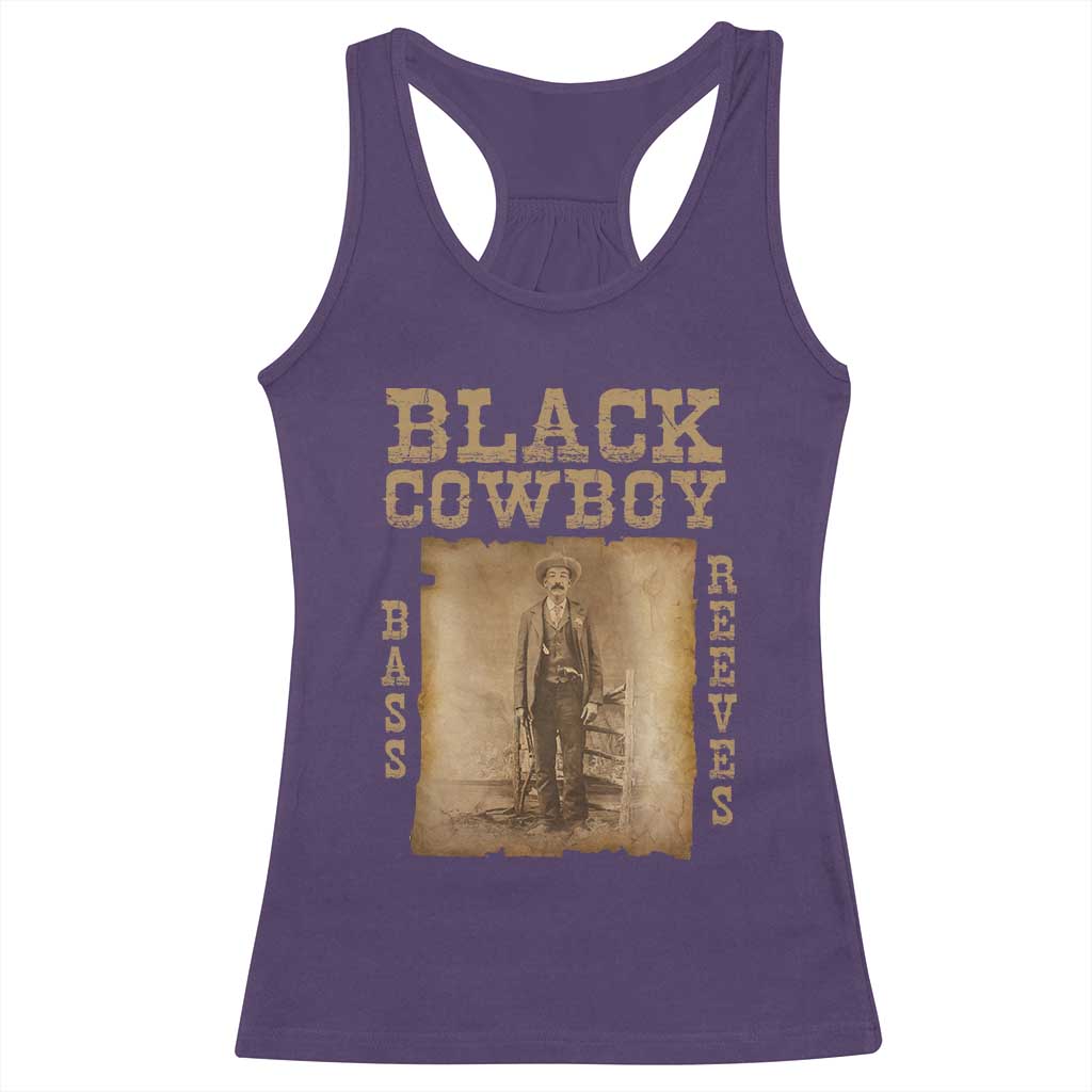 Bass Reeves Racerback Tank Top Black Cowboy Western Legend Vintage