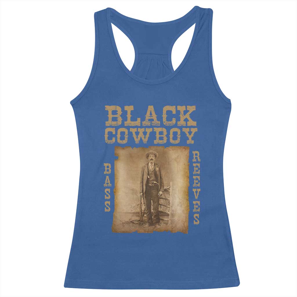 Bass Reeves Racerback Tank Top Black Cowboy Western Legend Vintage
