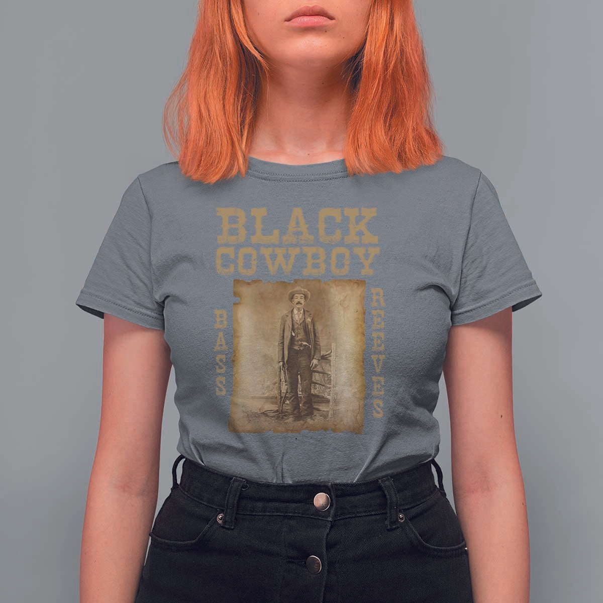 Bass Reeves T Shirt For Women Black Cowboy Western Legend Vintage