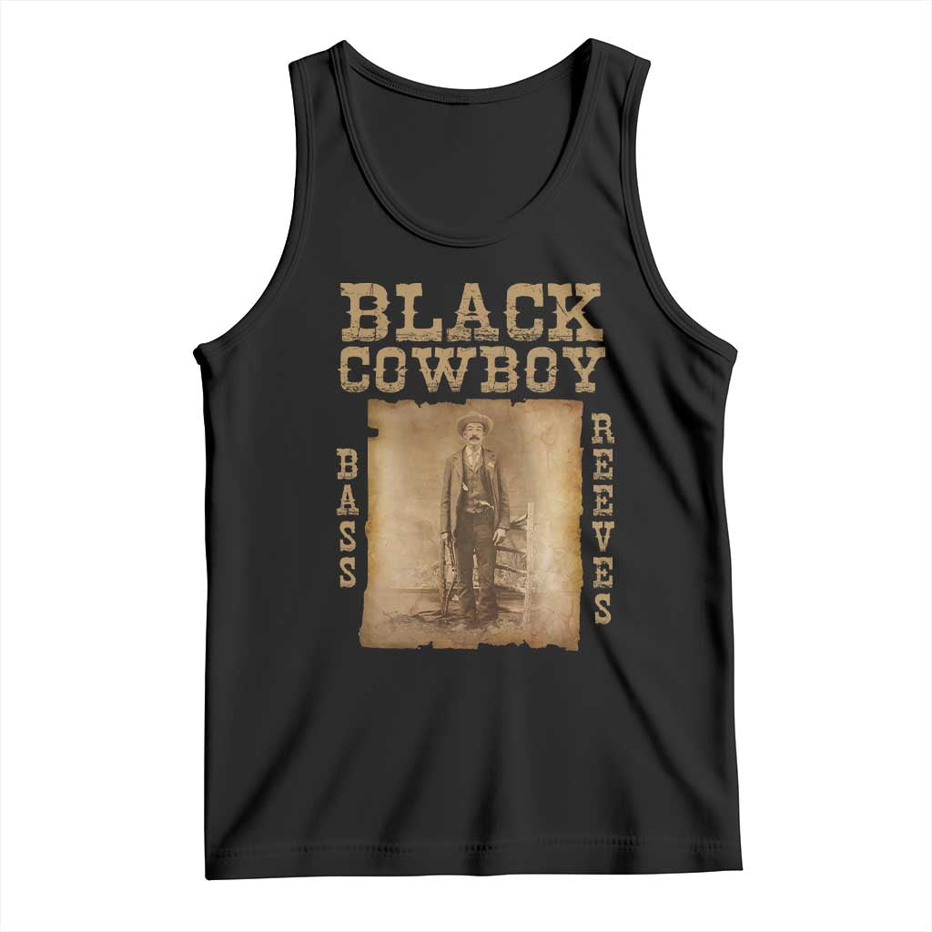 Bass Reeves Tank Top Black Cowboy Western Legend Vintage