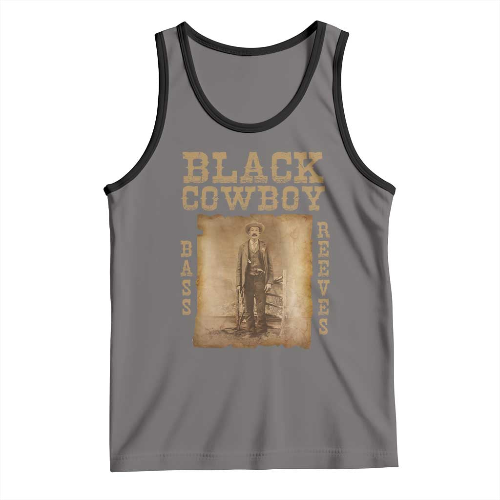 Bass Reeves Tank Top Black Cowboy Western Legend Vintage