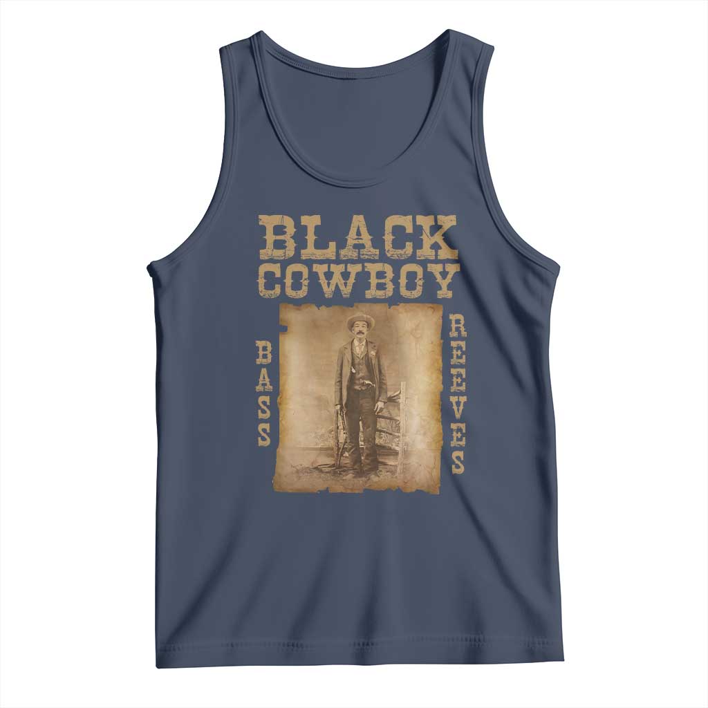 Bass Reeves Tank Top Black Cowboy Western Legend Vintage
